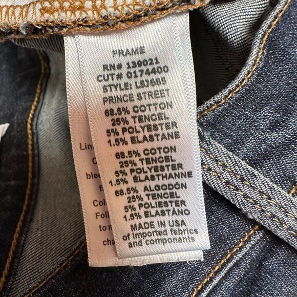 Frame Denim Le Skinny De Jeanne Prince Street Skinny Jeans Distressed Size 28‎ - Picture 10 of 11